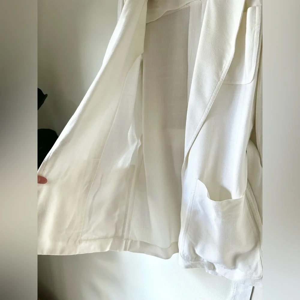 VTG 90s Christian Dior Separates Belted Blazer Shacket Luxury Minimalist Elegant